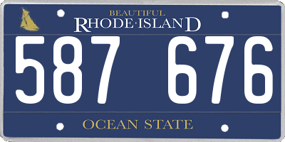RI license plate 587676