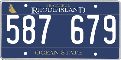 RI license plate 587679