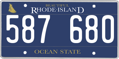RI license plate 587680