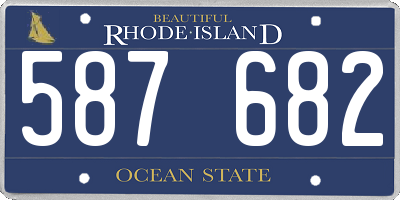 RI license plate 587682