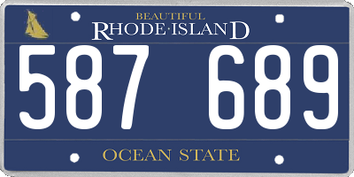 RI license plate 587689