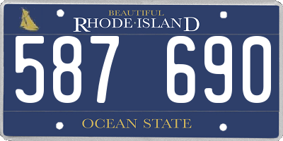 RI license plate 587690
