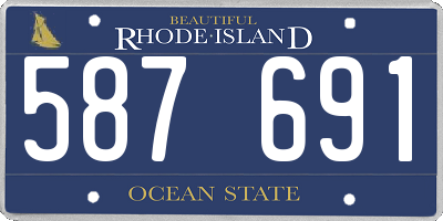 RI license plate 587691
