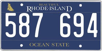 RI license plate 587694