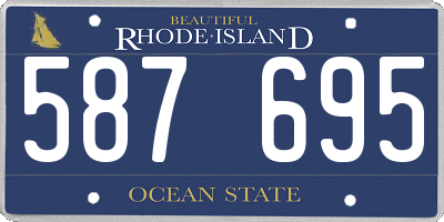 RI license plate 587695