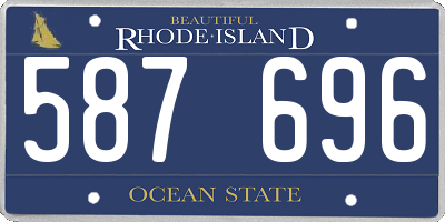 RI license plate 587696