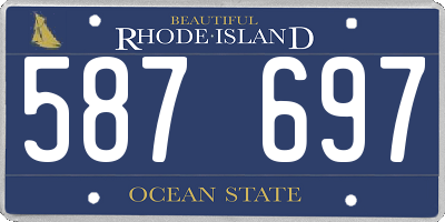 RI license plate 587697
