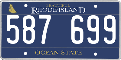 RI license plate 587699