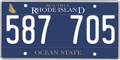 RI license plate 587705