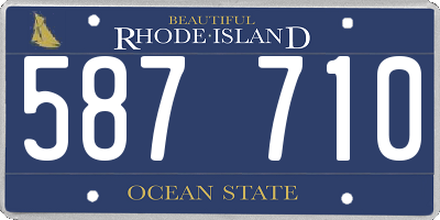 RI license plate 587710