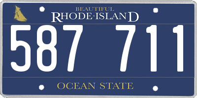 RI license plate 587711