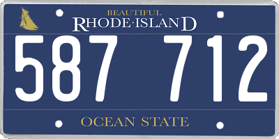 RI license plate 587712