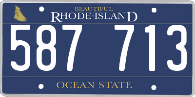 RI license plate 587713