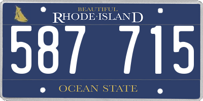 RI license plate 587715