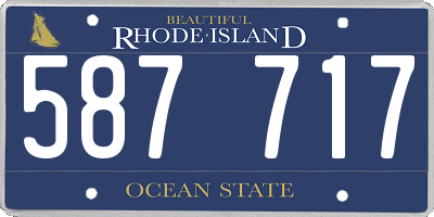 RI license plate 587717