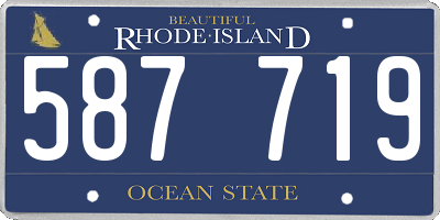 RI license plate 587719