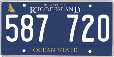 RI license plate 587720
