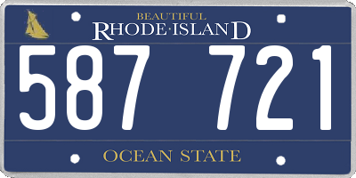 RI license plate 587721
