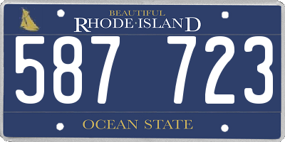 RI license plate 587723
