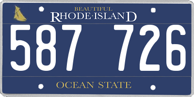 RI license plate 587726