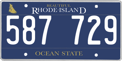 RI license plate 587729