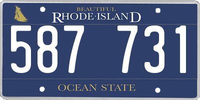 RI license plate 587731