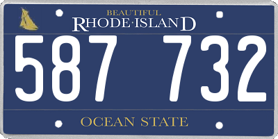 RI license plate 587732