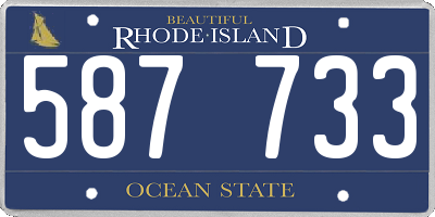 RI license plate 587733