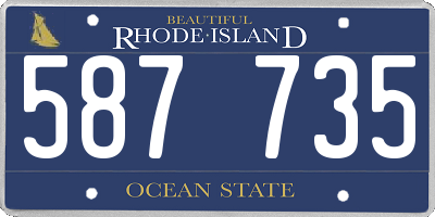 RI license plate 587735