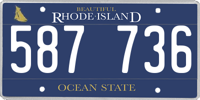 RI license plate 587736