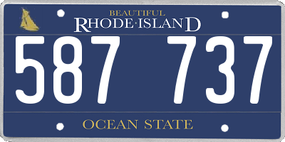 RI license plate 587737