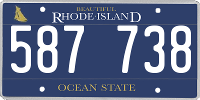 RI license plate 587738