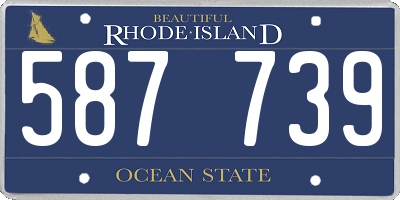 RI license plate 587739