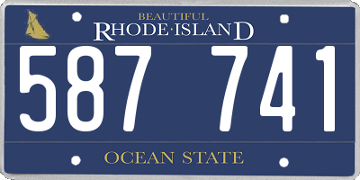 RI license plate 587741