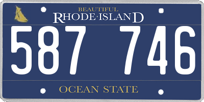 RI license plate 587746