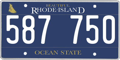 RI license plate 587750