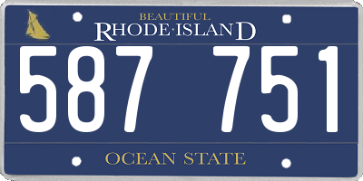 RI license plate 587751