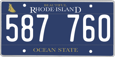 RI license plate 587760