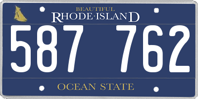 RI license plate 587762