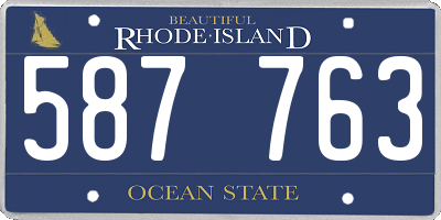 RI license plate 587763