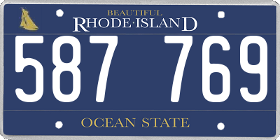 RI license plate 587769