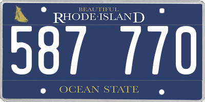 RI license plate 587770