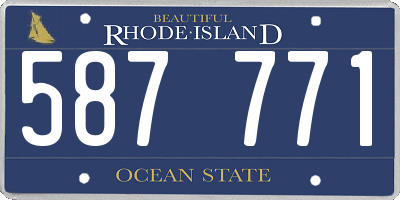 RI license plate 587771