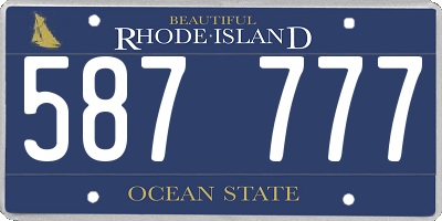 RI license plate 587777