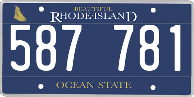 RI license plate 587781