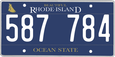 RI license plate 587784