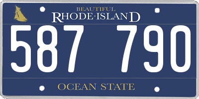 RI license plate 587790