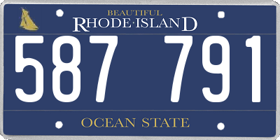 RI license plate 587791