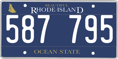 RI license plate 587795