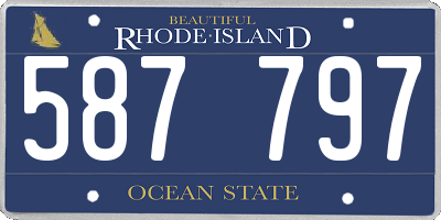 RI license plate 587797